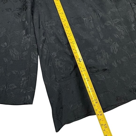 Jacquard Blazer Sz.S Oversized Black Floral Textured Open Front
Goth Grunge Boho - Picture 8 of 11